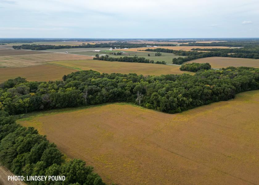 8 Factors Shaping The Rural Economy In 2024 AgWeb   Aerial Land Field Fields Corn Soybeans At Harvest Fall Midwest Missouri Rural   Lindsey Pound3 